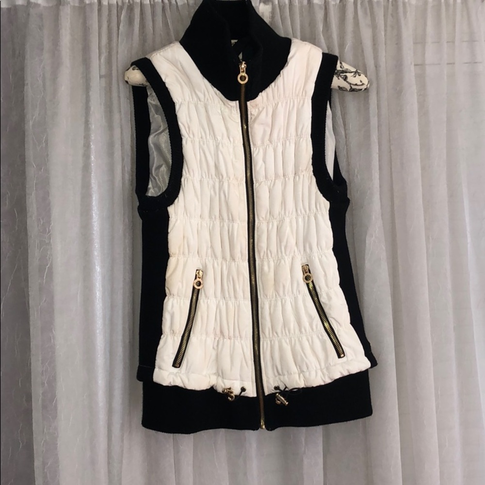 White puffer vest